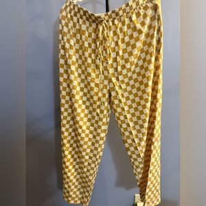 Camel color checker pants